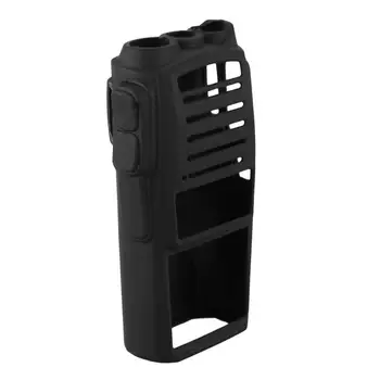 UV-82 kauçuk yumuşak kılıf UV82 Walkie Talkie siyah silikon kapak toz geçirmez aşınmaya dayanıklı siyah Baofeng radyo durumda aksesuarları