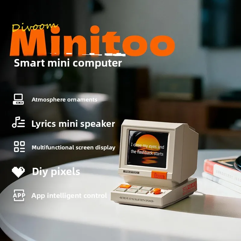 

2026 New Vintage Pixel Art Bluetooth Speaker, Compact Desktop Sound Device, Personalized Gift for Men