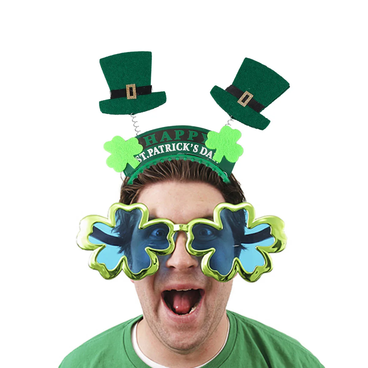 

Clover Headband Hair Hoop Accessories Women Girls Spring Party Breathable Comfortable One Size Fits Most Patrick Day Events Hair