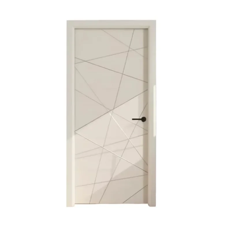 High Quality WPC Door Wood Plastic Composite Interior Door Paint Free Waterproof Eco Friendly Resin Door Set for Home