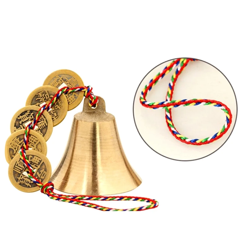 Chinese Feng Shui Copper Bell, Porta Chime ou Decoração, Riqueza e Seguro, Paz e Sucesso