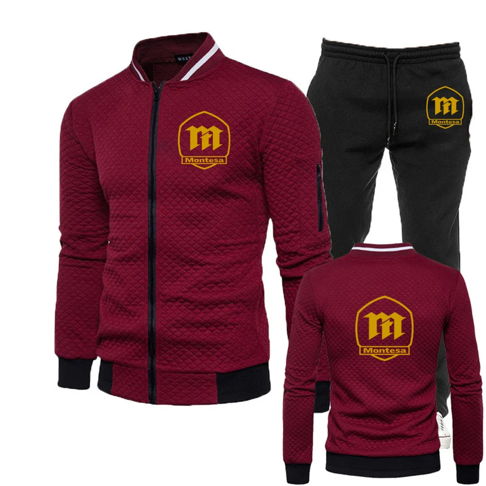 

Slim Set Montesa Espana Motorcycles Logo Print Loose Leisure Premium Versatile Hoodies Jogging Sports Pants Suits