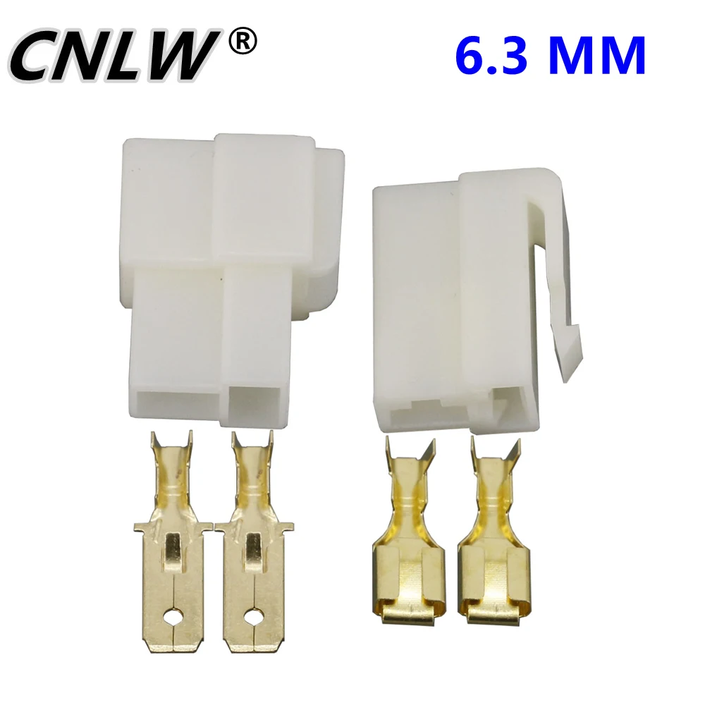 6.3mm 2Pin DJ7021-6.3-11/21 samochodowe złącze elektryczne kabel z wtyczką zestawy motocyklowe do terminala samochodowego Ebike