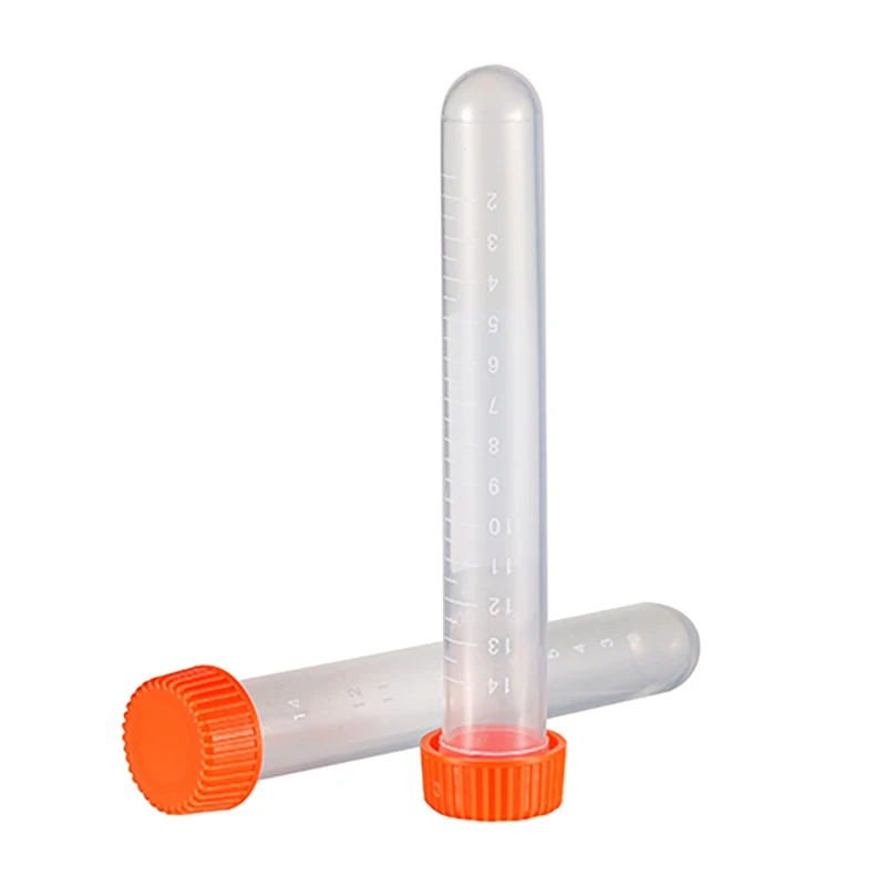 

50Pcs/bag 15ml Plastic Screw Cap Round-bottom Centrifuge Tube with Scale Centrifuge Tube Laboratory Accessories