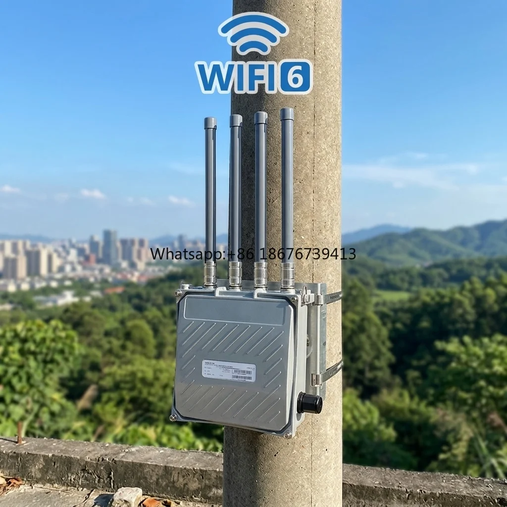 High Performance OpenWrt Cpe Modem Dual Band Wifi6 5G Dual Sim Outdoor Router 4G LTE Bonding Max 1000mbps