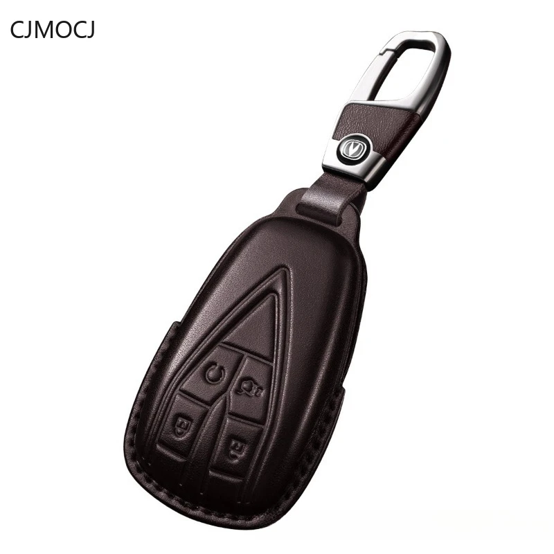 Premium Genuine Leather Key Cover Case for Changan CS75 Plus/CS55 Plus/Eado/CS35 Plus/X5/Oshan X7/UNI-T (2024) - Key Fob Shell