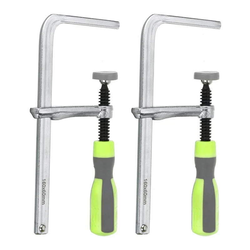 

Quick Adjust Screw Handle Track Saw Rail Clamps T-Track Hold Down Clamps Silver&Green 2PCS