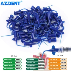 AZDENT Dental Disposable Plastic Syringe Tip Endo Irrigation Disposable Needle Tip for Dental Injection Medicine Refill