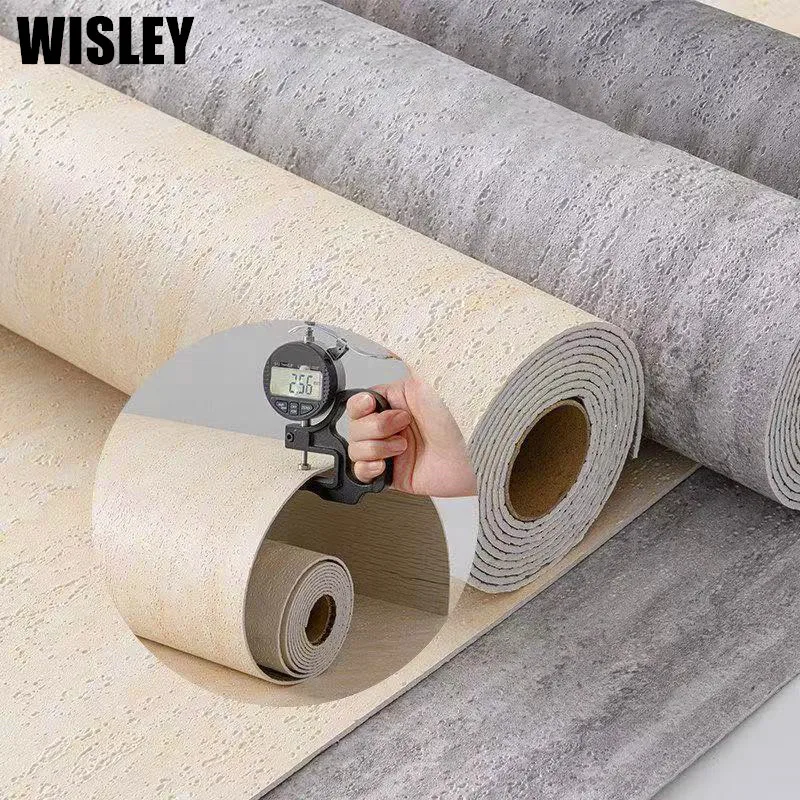 Travertine Soft Panel Finish Self-adhesive Thick Wallpaper Waterproof Wallpaper for Living Room Kitchen Dormitory Office Decor