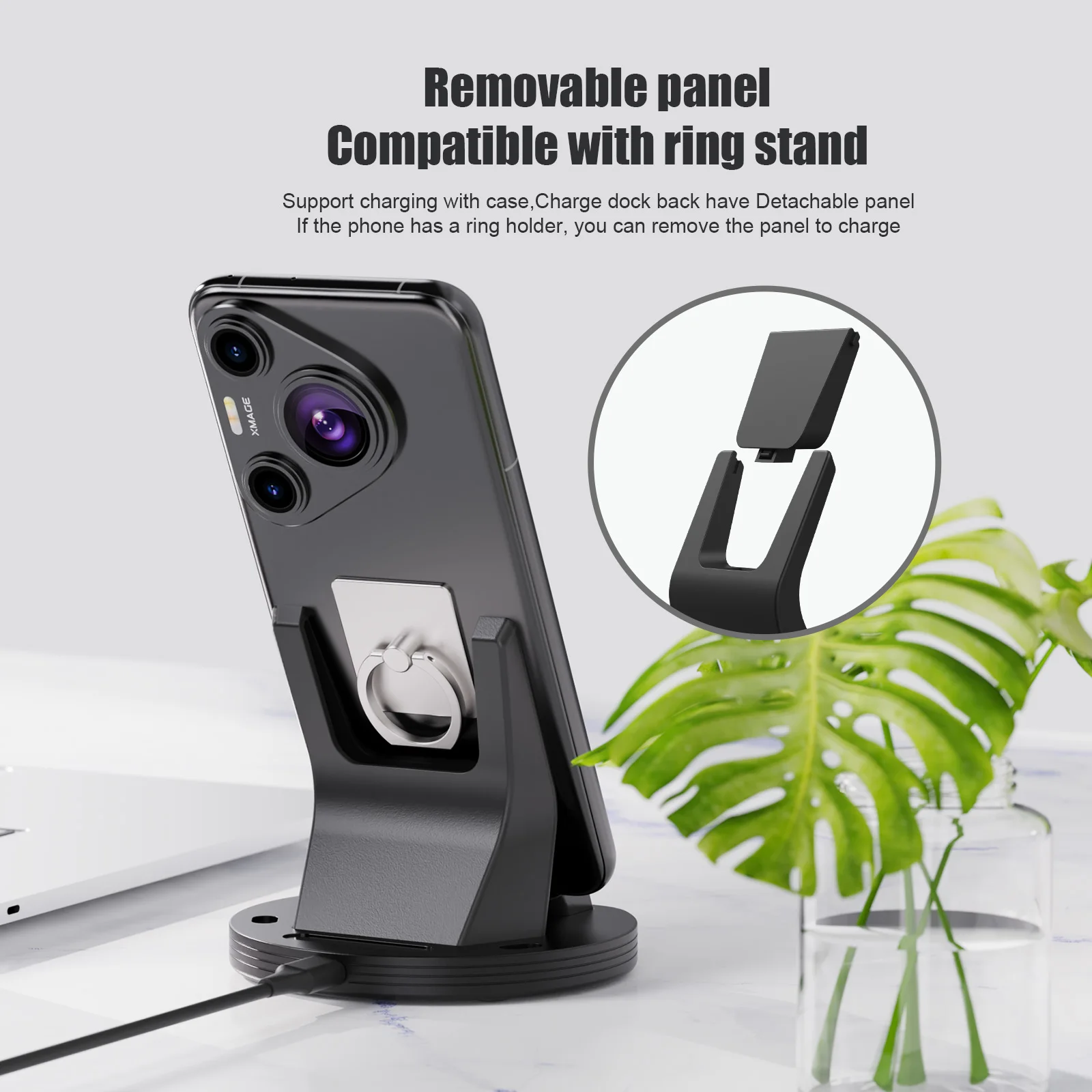 Sikai 5A Typ-C Micro USB IOS Lade Dock Station Desktop Magnetische Ladegerät Stehen Für Huawei Pura 70/mate 60 Pro/Xiaomi 14 Pro