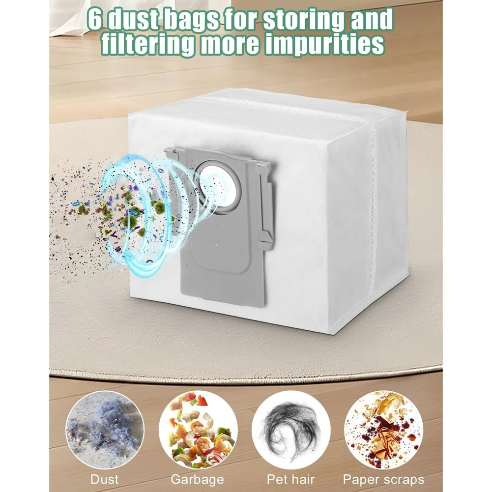 

A53Q-For Roborock S8 Pro Ultra Robot Vacuum Cleaner Main Side Brushes Hepa Filter Mop Cloth Dust Bags Replacement Parts
