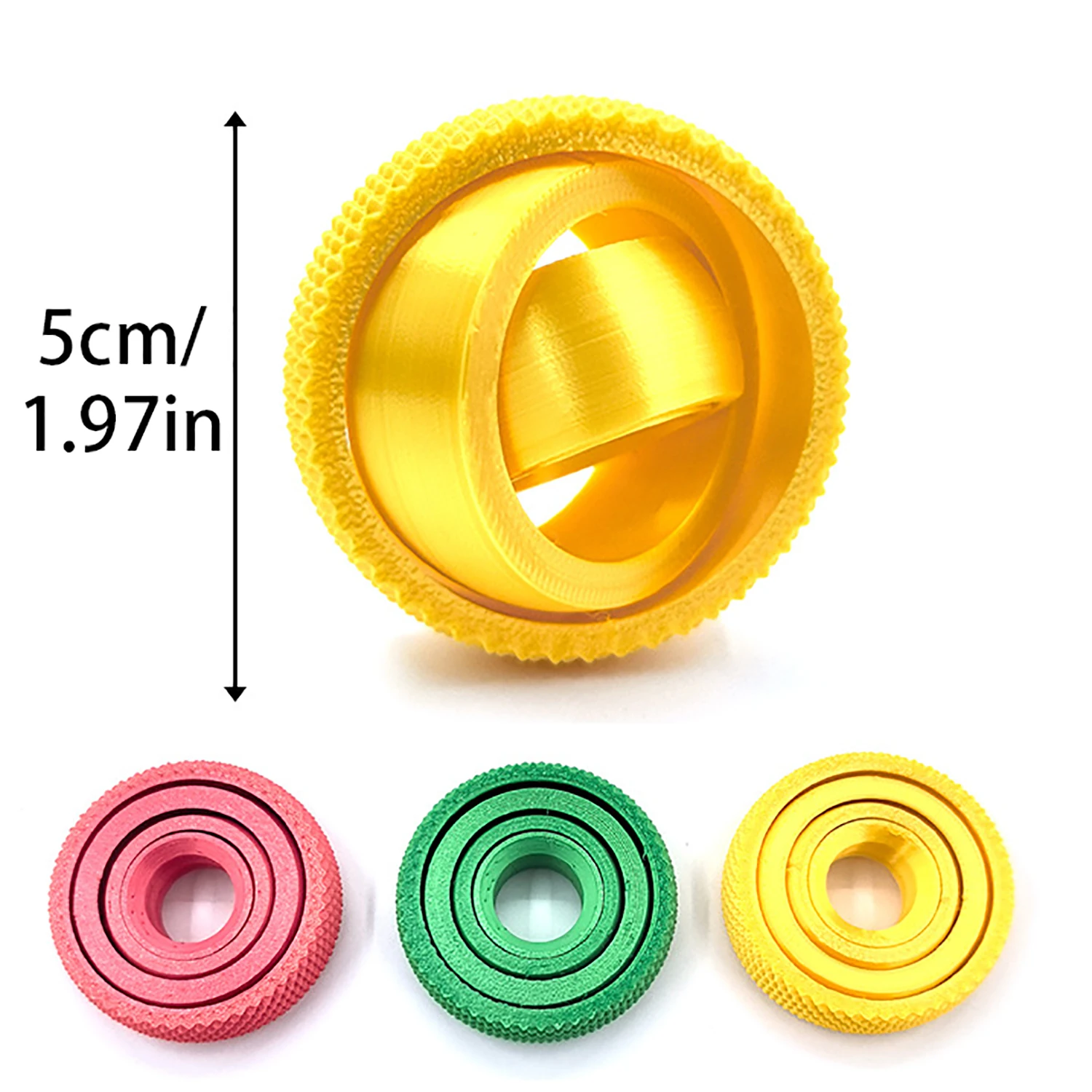 3D Printed Fidget Toy, Finger Gyro Spinner Antistress Fidget Anxiety Autism Classic Traditional Educational Technology Prop Gift