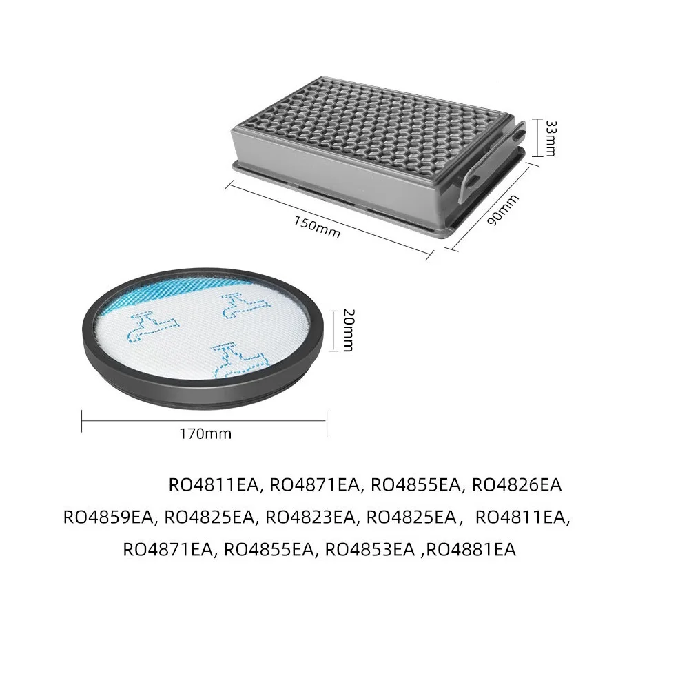 Набор фильтров HEPA для пылесоса Rowenta COMPACT POWER XXL RO4859EA RO4811EA, RO4871EA, RO4855EA, RO4826E