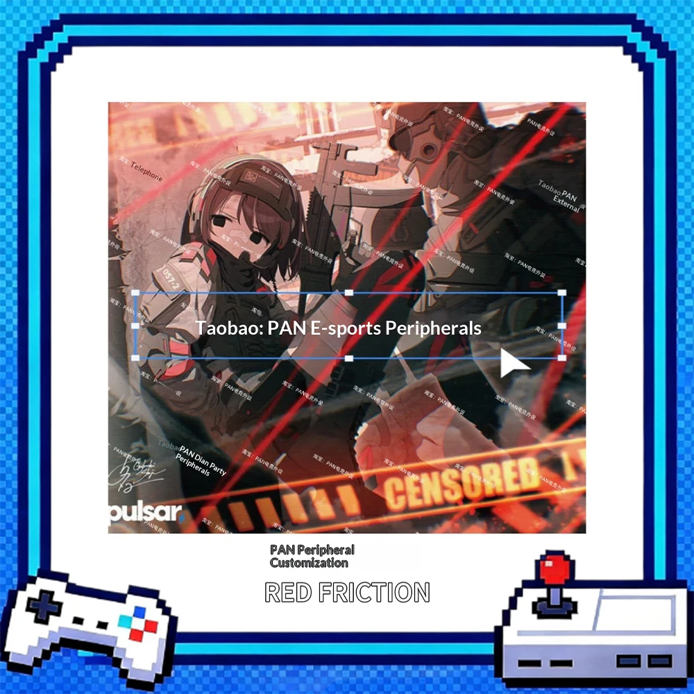 PAN Esports RED FRICTION Glass Gaming Mousepad  FPS Both Control And smooth Mouse Pad For VALORANT TTK CSGO PC Accessories Gifts