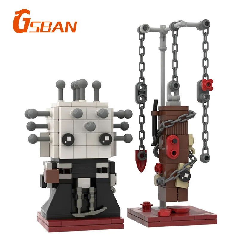 GSBAN figuras de terror Hellraiser Pinhead puertas del infierno Cenobita 232 Uds juguetes de bloques de construcción niños regalos de Halloween para niños