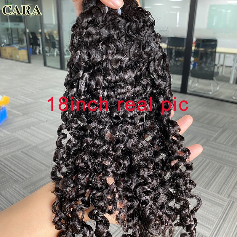 Burmese Curly Bundles Human Hair 3C 4A Curly Raw Hair Weft Extensions For Women 30Inch Natural Black Human Hair Weave Wholesale