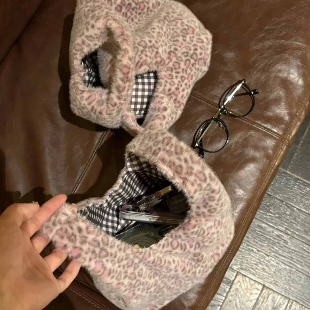 豪華な紫のヒョウ柄カードバッグ、CCD収納バッグ、イヤホンウォレットポータブルソフトでかわいいハンドバッグ、口紅メイクアップバッグ