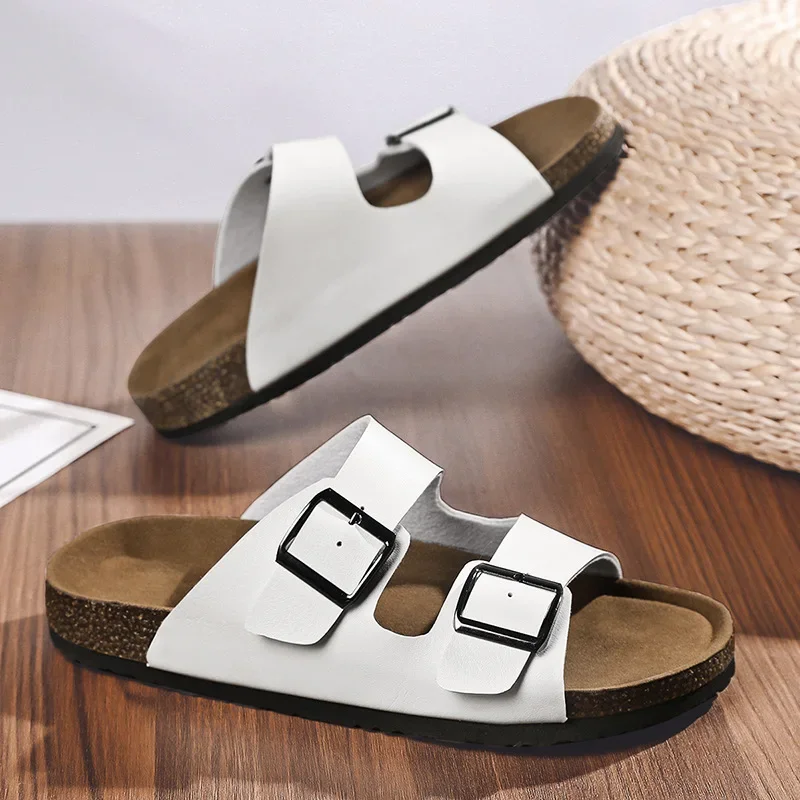 รองเท้าแฟชั่นผู้ชายใหม่ฤดูร้อนรองเท้าแตะ Birken รองเท้าแตะหนังลื่นลำลอง Sandal Keren รองเท้าแตะชายหาด