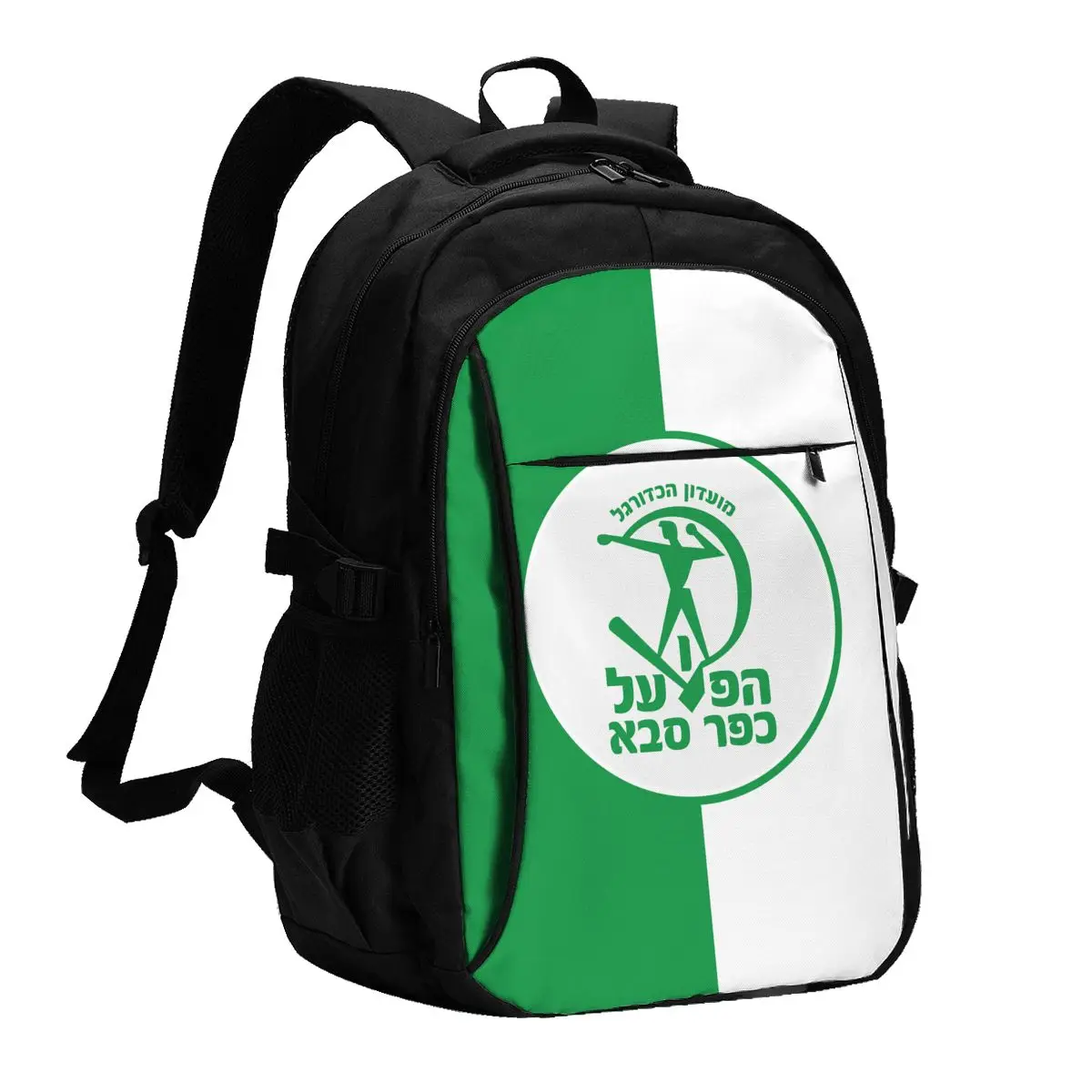 Hapoel-mochila de viaje para ordenador portátil Kfar, bolsa de negocios resistente al agua con puerto de carga USB, bolsa universitaria