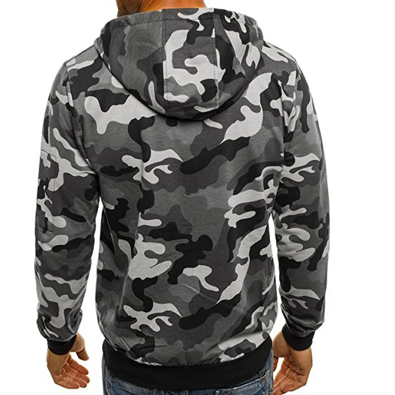 Sudadera con capucha de camuflaje para hombre, abrigo informal para primavera y otoño, ropa de calle masculina, cárdigan, ropa deportiva, MY766,
