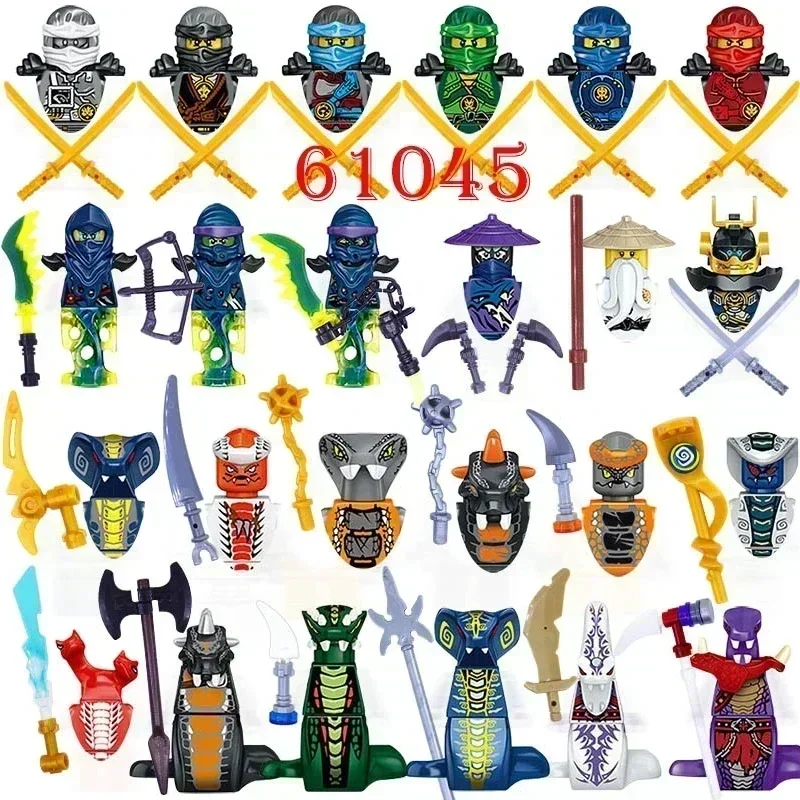 Hot Toys Anime Characters 24 Pieces Ninjago Mini Figure Building Block Toys Mini Doll Doll Figure Block Kids Toys Birthday Gifts