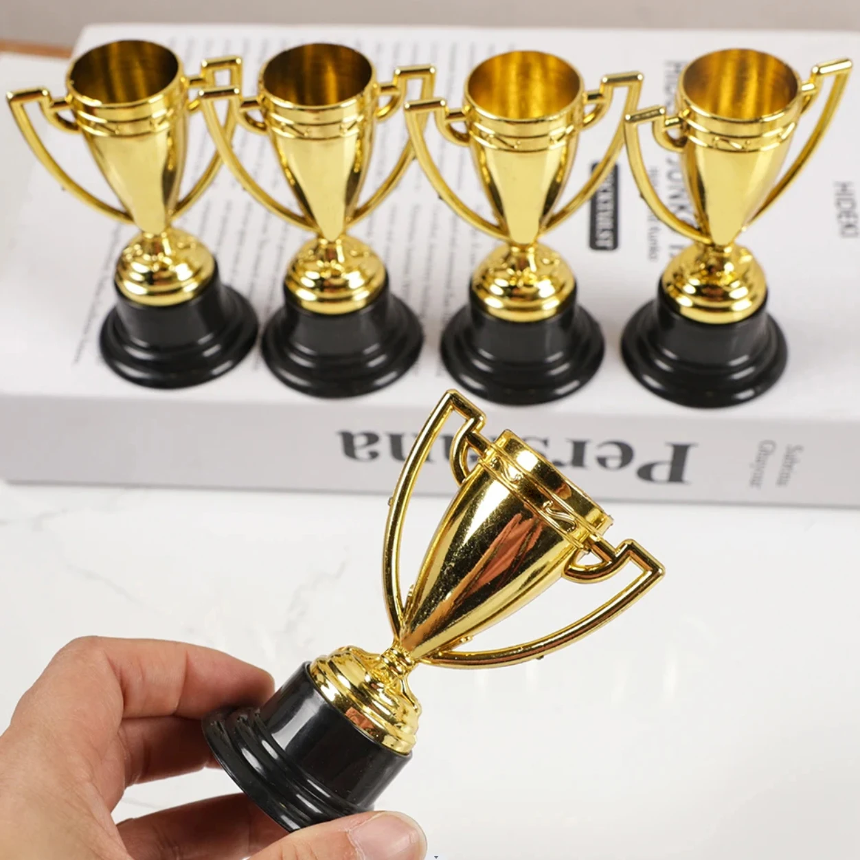 Mini Gold Trophies Set