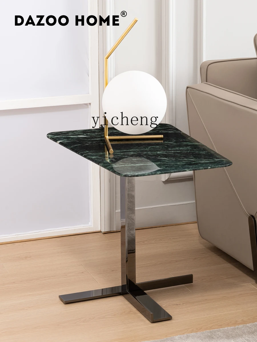 Zf Italian-Style Light Luxury Special-Shaped Marble Tea Table Combination Rotary Multifunctional