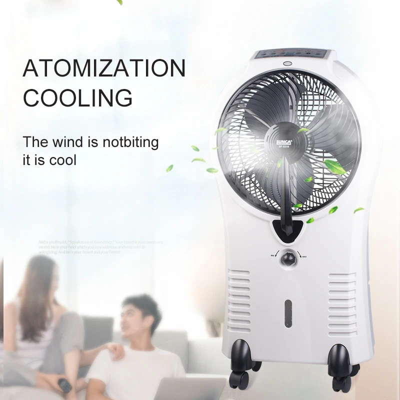 Rechargeable Water Air Cooler 4l Water Tank Humidifier Mist Water Spray Fan with 12V7.7AH BATTERY Air Blower Humidifier Mist Fan