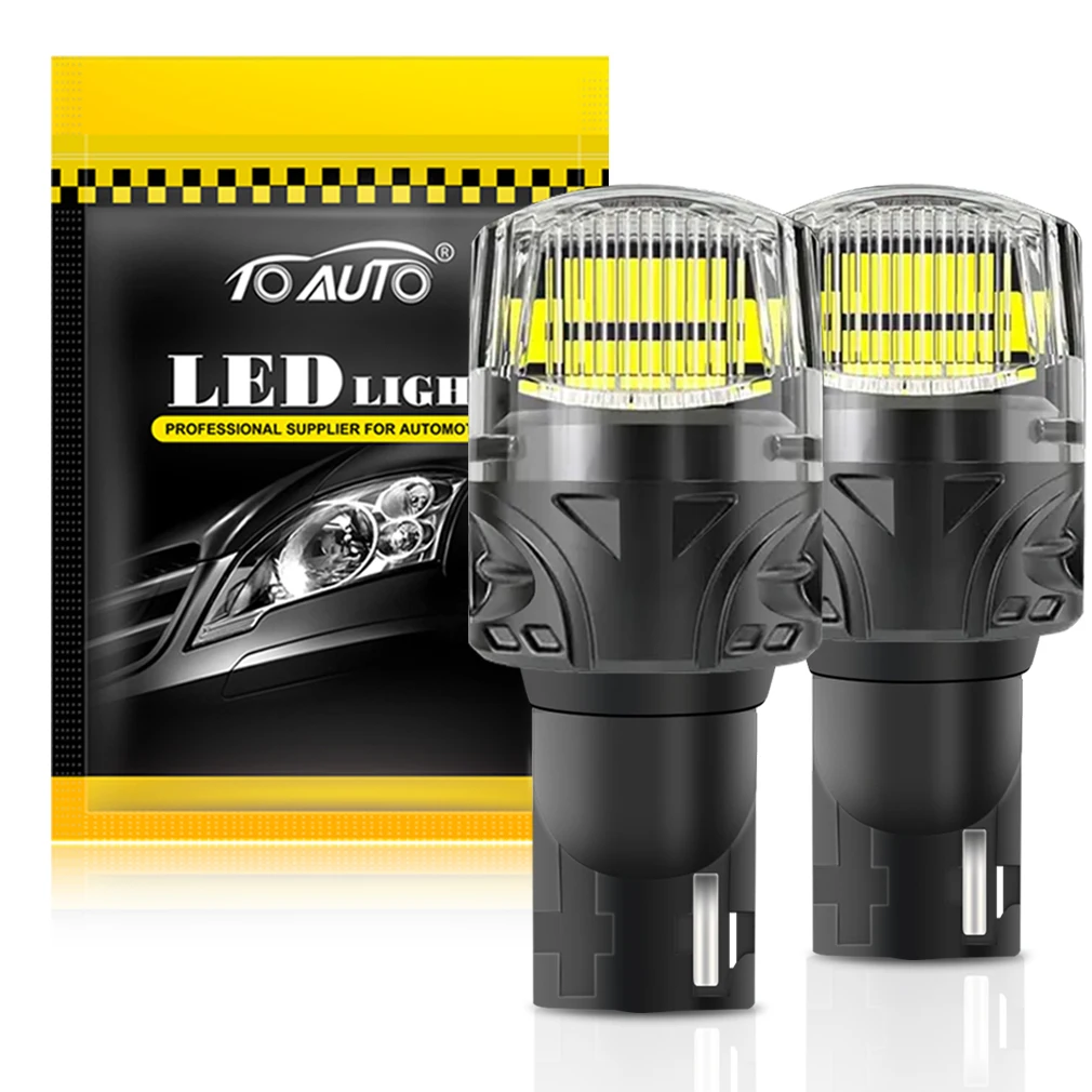 4300LM W16W Светодиодная лампа T15 Led Canbus No Error 921 912 Автомобильный указатель поворота Резервные стоп-сигналы заднего хода 6000K Белый DC 12V