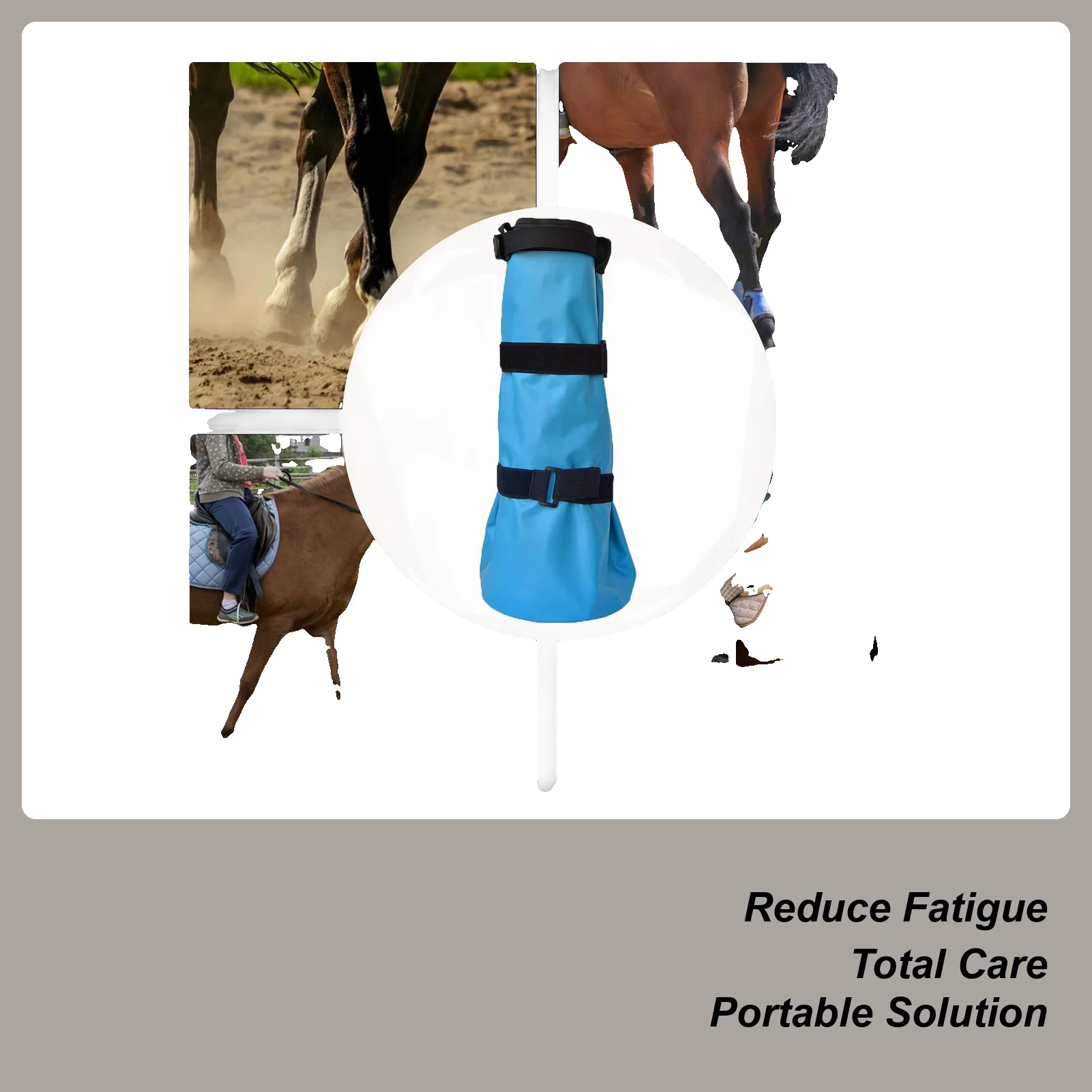 كيس العناية بحوافر التمهيد تمرغ الحصان مع وسادة EVA كيس تمرغ الحافر مع الأشرطة لكشك المراعي المستقرة مزرعة عرض الرعاية اليومية #3