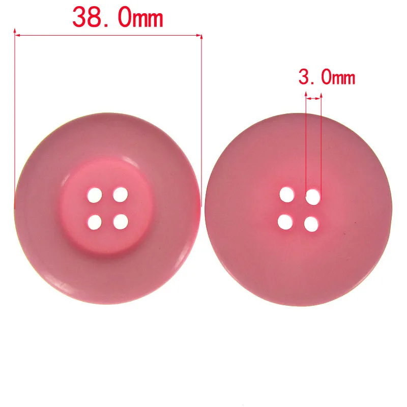 5Pcs 4-Holes Resin Large Buttons Round Button For Clothing Coat Sewing Accessory Craft Decoration 1.5\