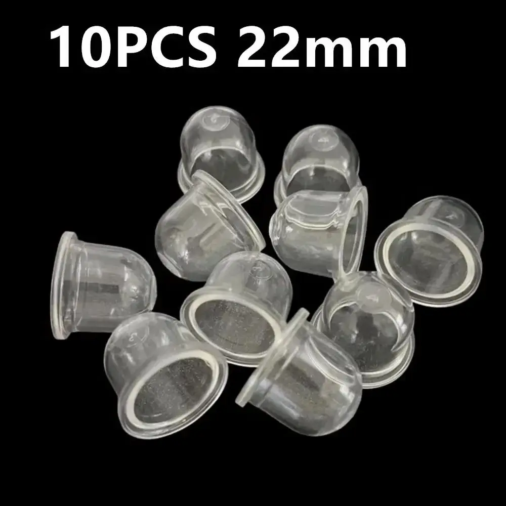 10PCS Carburetter Primer Chainsaws Trimmer Brushcutter Clear Eradicator Bulb Tool 19/22mm White Transparent Oil Bubble Fuel Pump