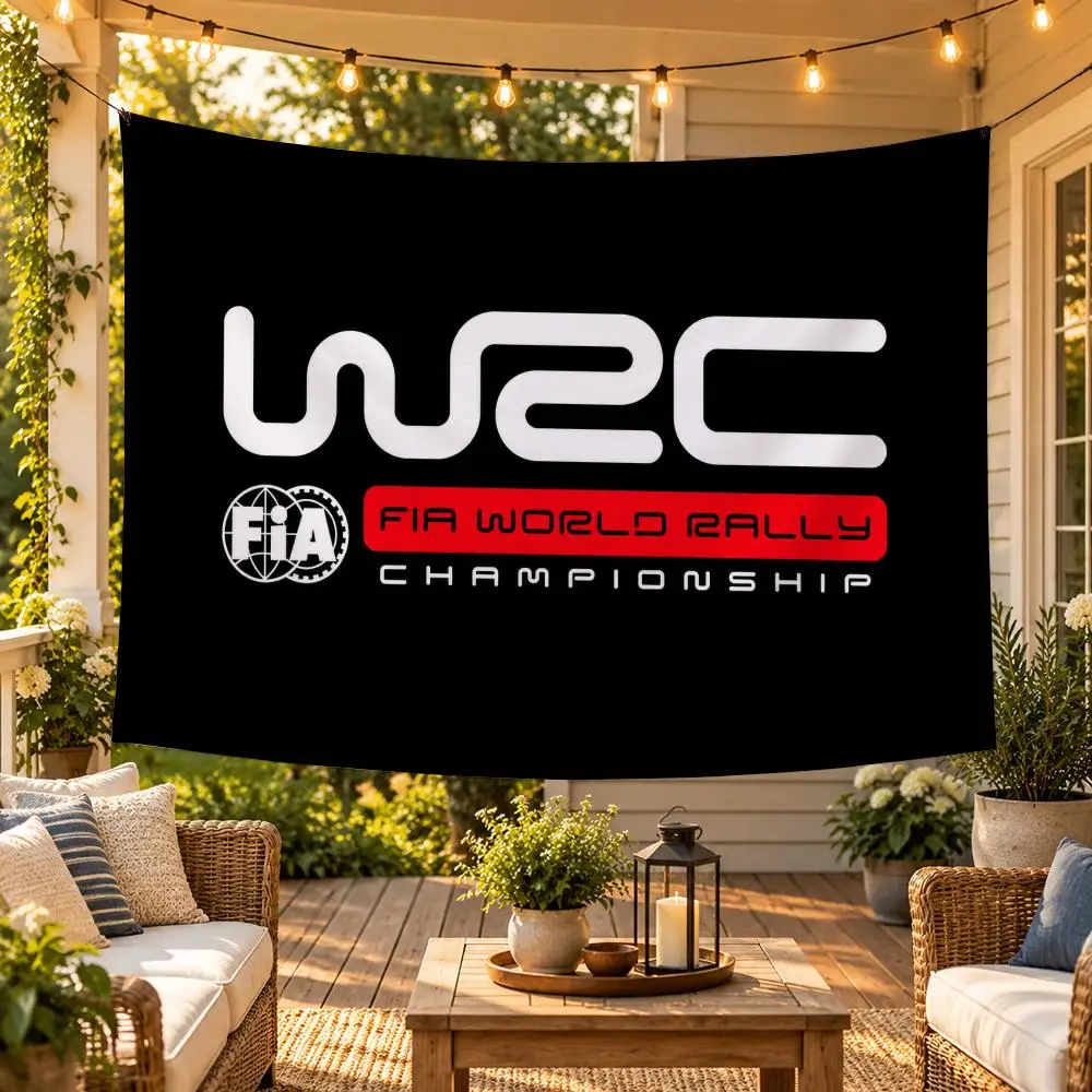 Sport W-World Rally Championship WRC Flags Wide Fabric Wall Decor for Bedroom Dorm Gaming Room Garage Gift