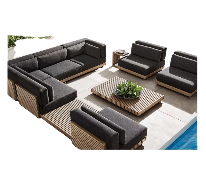 Imported Teak wood Outdoor Garden Furniture Set for the terrace high quality garden outdoor teak sofa set for the projects