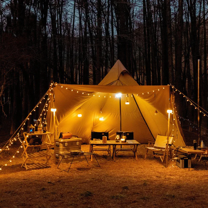 Guirxiété Lumineuse LED Colorée pour Camping en Plein Air, Décoration de Cour, Ligne Lumineuse en Forme Enveloppée