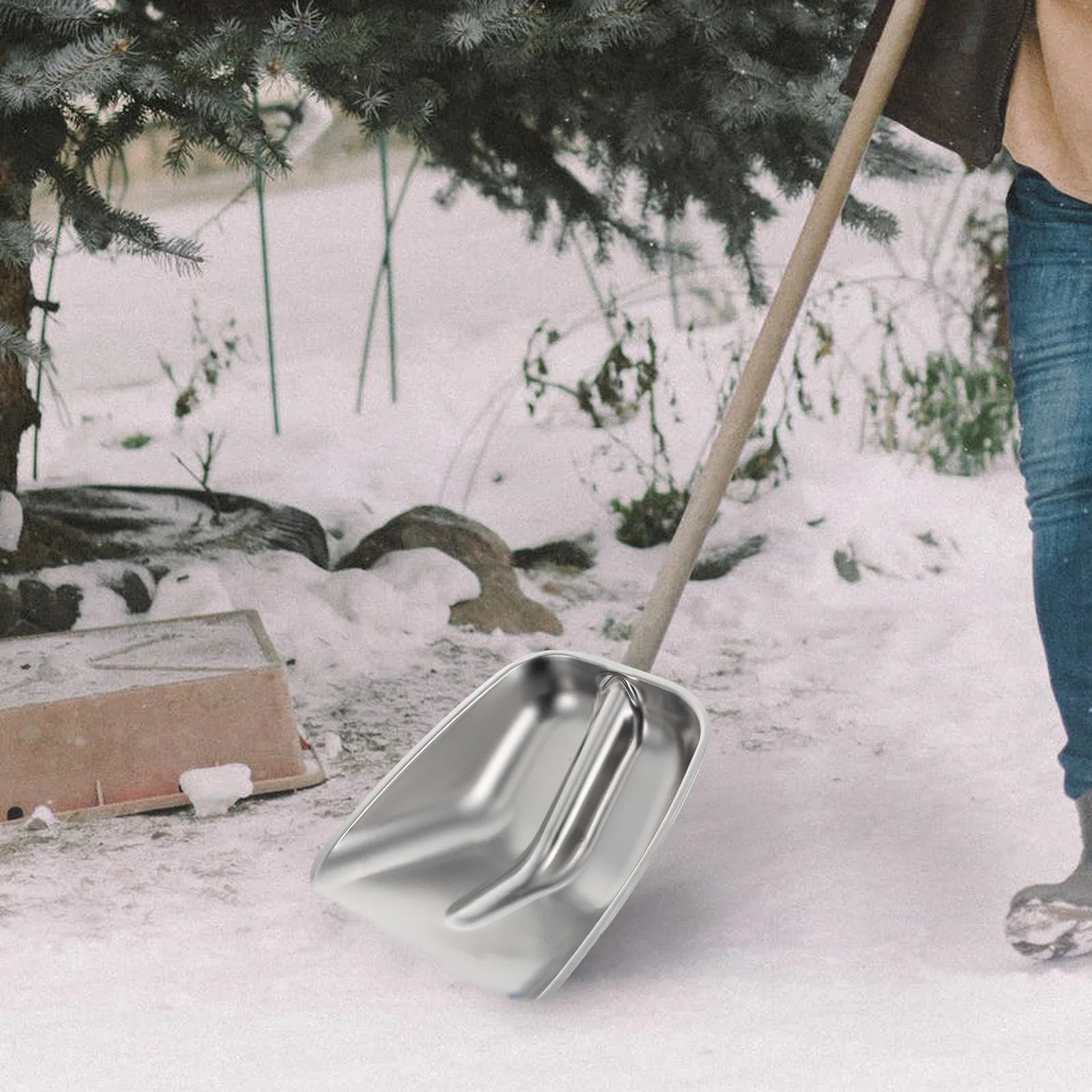 

Snow Hand Tools Stainless Steel Multifunction Deicing Outdoor Ice Scoop Silver