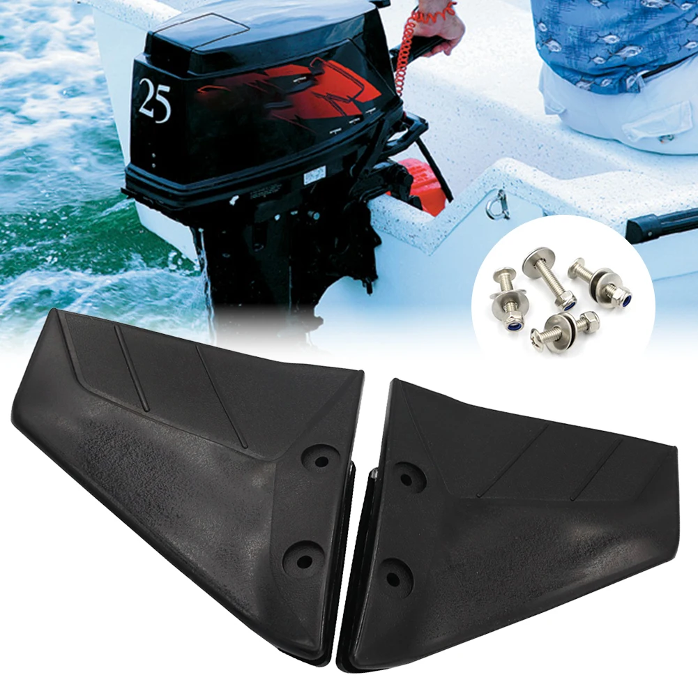 1 Set for 4-50 HP Outboard with Bolt Nut ABS Black Boat Parts Small Hydrofoil Boat Motor Stabiliser Engine Components