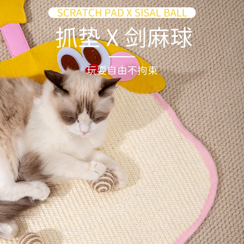 

Cat Scratching Board for Kittens and Adult Cats Non-Slip Base Scratch Resistant Durable Corrugated Cardboard Toy Scratching Mat