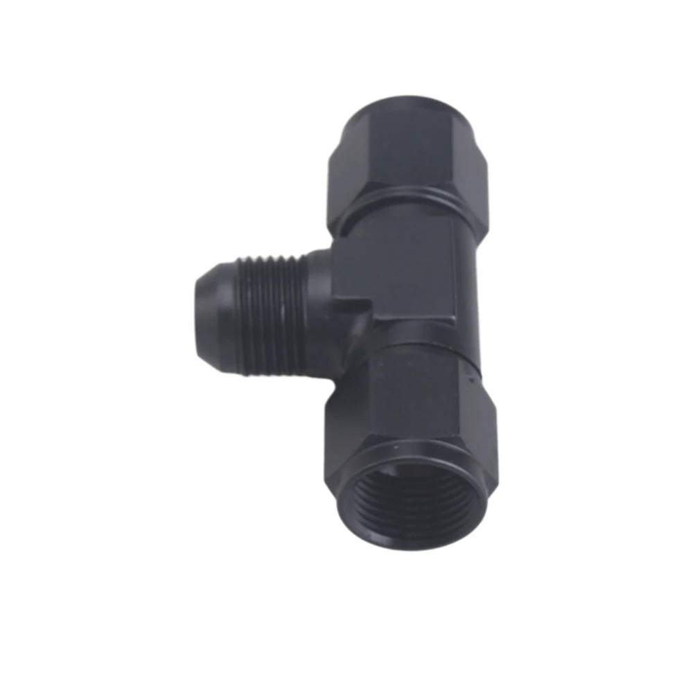 Aluminum Flare Tee Fitting, AN6, AN8, AN10, AN12, fêmea, macho, Tee no lado, rosca, água, gás, óleo, acessórios de adaptador, 1 pc
