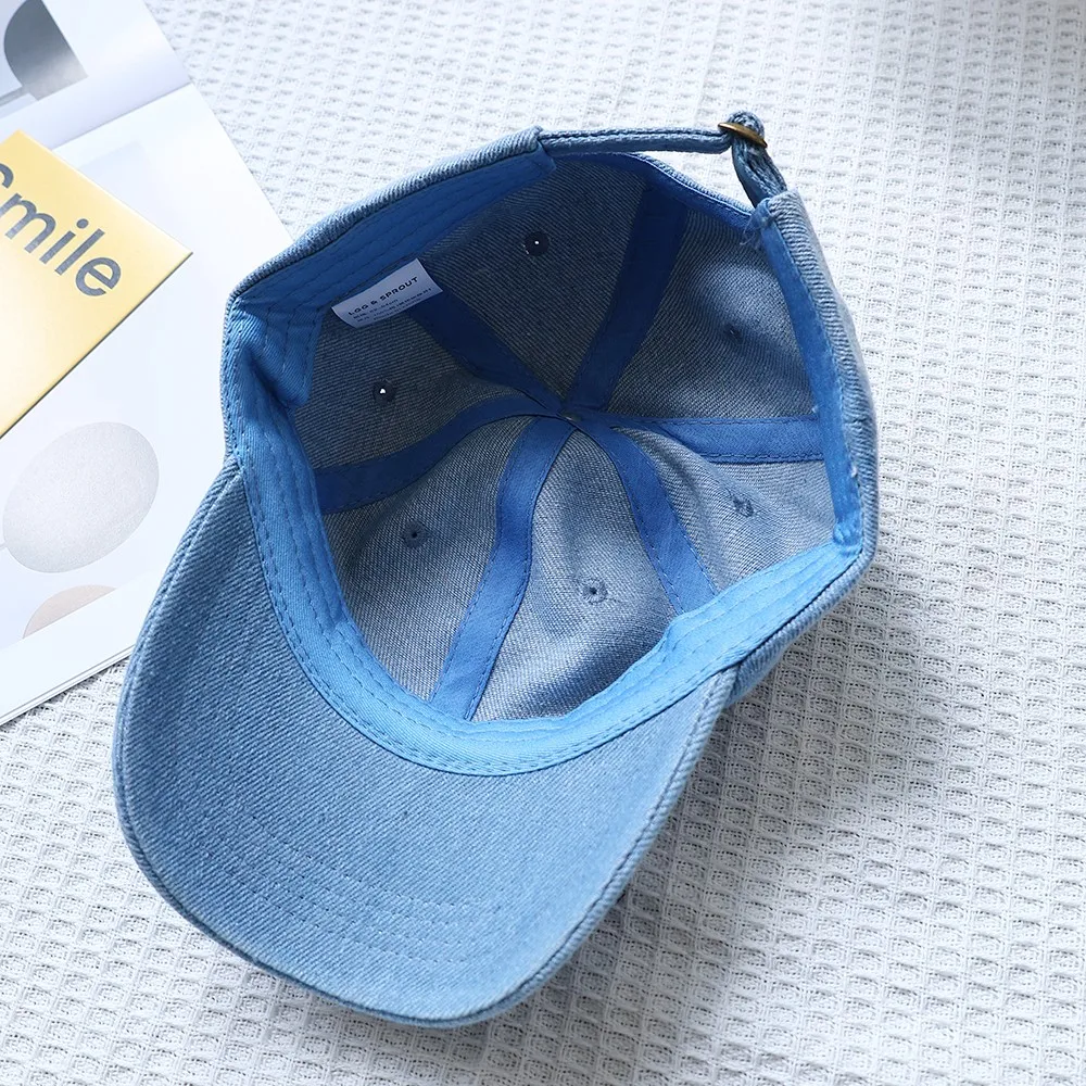 Girl Mesh Bow Denim Baseball Hat Fashion Kids Girls Princess Peaked Hat Outdoor Children Casual Caps Cotton Baby Sunscreen Cap