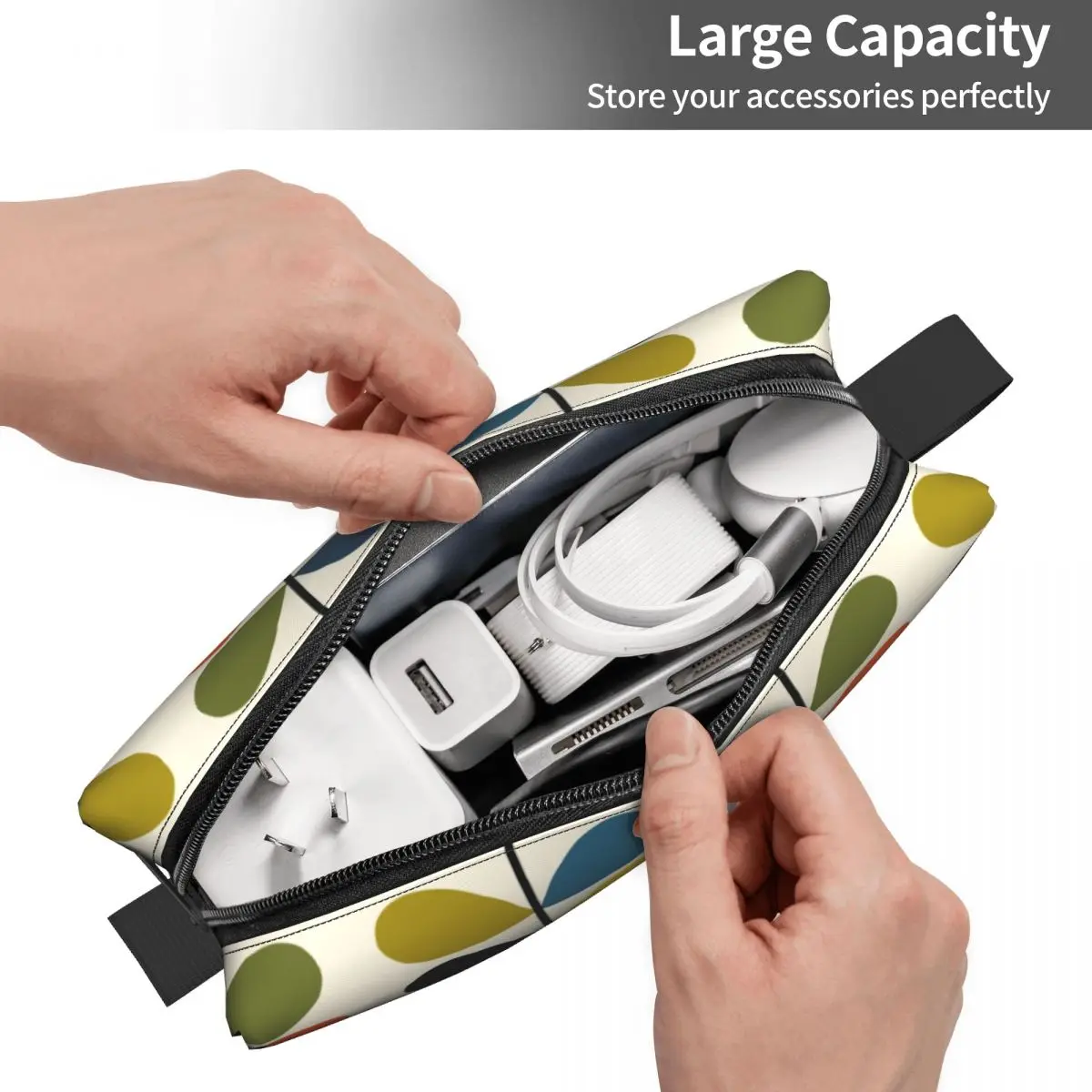 Custom Print Bright Multi Stem Makeup Bag for Women Travel Cosmetic Organizer Fashion Storage Toiletry Bags
