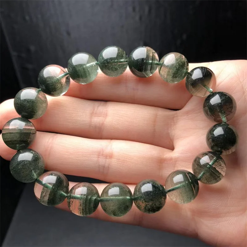 Natural Green Garden Quartz Bracelet Women Healing Gemstone Crystal Strand Bangles Lovers Jewelry Gift 1PCS 12MM