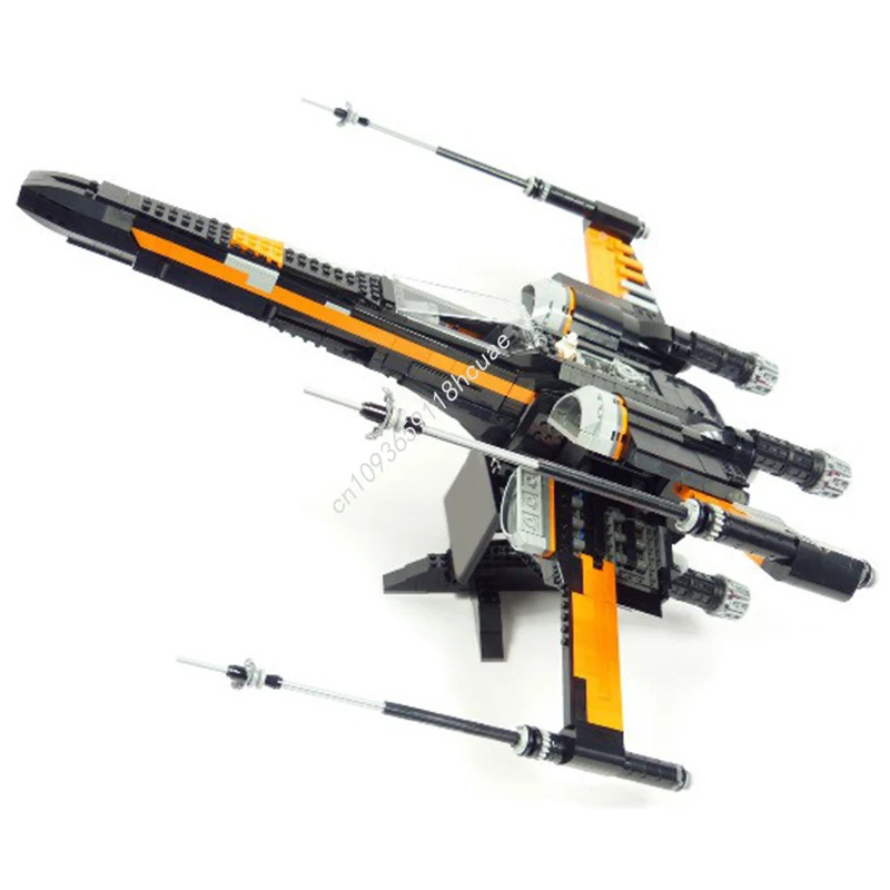 1935pcs Moc Star Battle UCS Poe Dameron T-70 X Wing Starfighter Model Building Blocks Bricks Diy Creative Assembly Toy Kid Gift