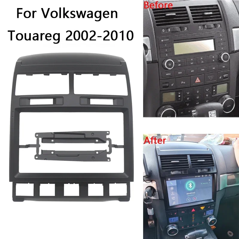 Car Radio Frame Kit For Volkswagen Touareg 2002-2010 Auto Stereo Dash Panel Mounting Head Unit Fascia Trim Bezel