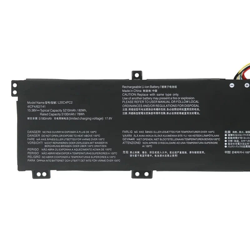 Laptop Battery L20M4PC1 L20M4PC2 L20C4PC1 L20C4PC2 For Legion 5 15ACH6 15ITH6H Pro-16ACH6 Legion 7-16ITHG6 7-16ACHG6 15.36V 80WH