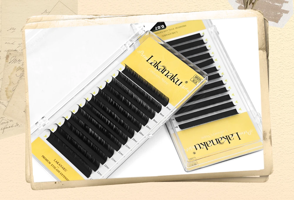 LAKANAKU LB LC LJ CURL Camellia Wimpern Vorgebündelte Wimpernspitzen Wimpern UB UC UJ Camellia Kunstwimpern Russian Volume Wimpern – Detail 9
