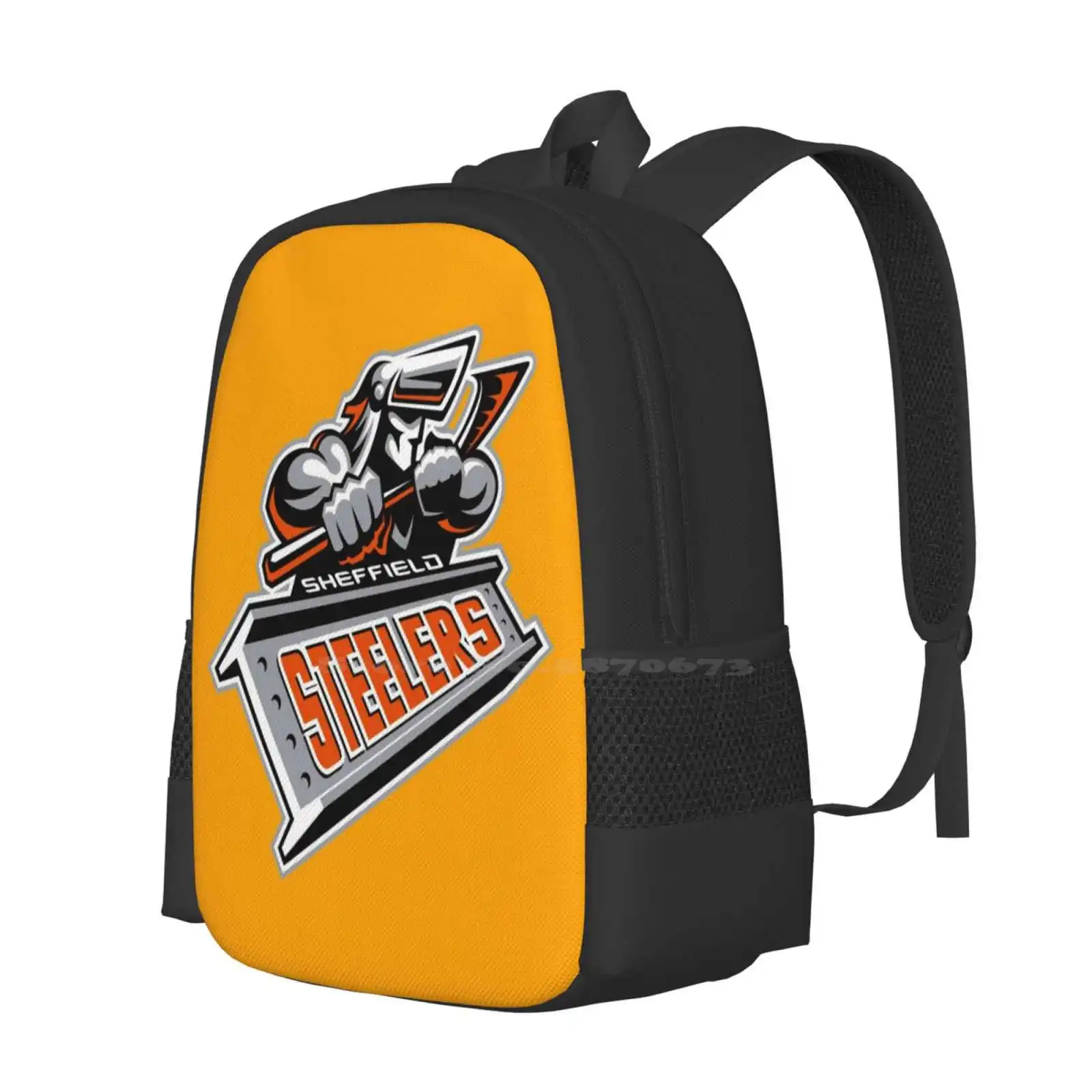 Sheffield Steelers Ijshockey Tiener Student Rugzak Patroon Tassen Sheffield Steelers Logo Sheffield Steelers Fans