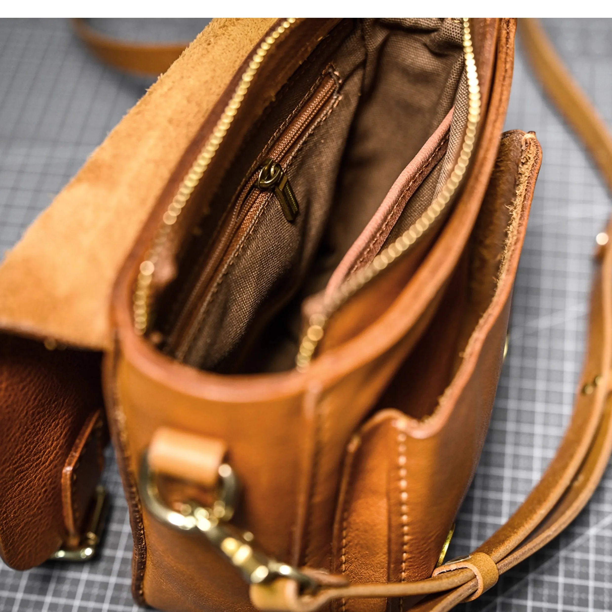 Prosta, literacka torebka damska na ramię ze skóry garbowanej roślinnie, lekka, codzienna, z prawdziwej skóry, urocza torebka crossbody dla kobiet.