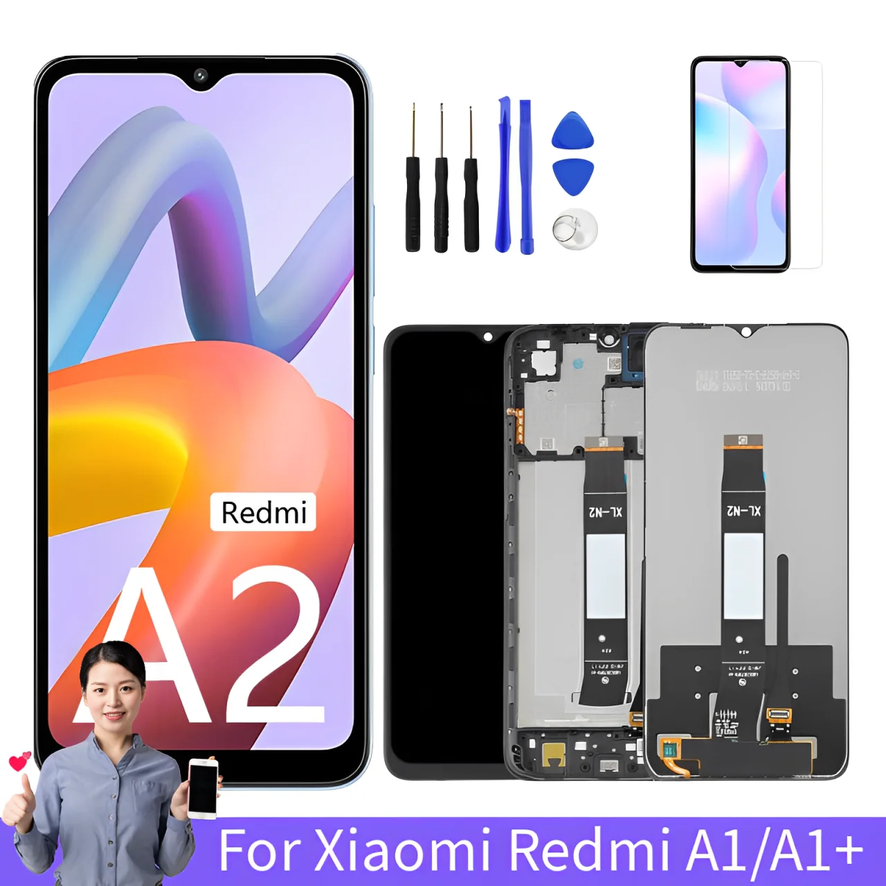 6.52" redmi A2 Screen For Xiaomi Redmi A2/A2+ LCD Display original 23028RN4DG 23028RN4DI Touch Screen Digitizer