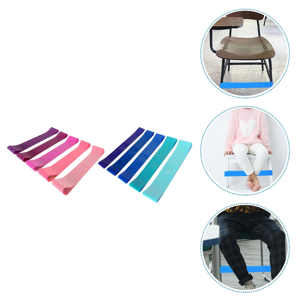 10pcs Chair Stretchy Bands Classroom Elastic Chair Bands Colorful Adhd Tools Fidgety Feet Elastic Bands